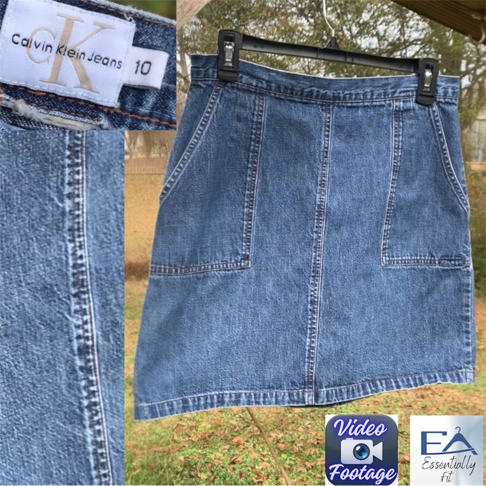 Calvin Klein Denim Mini Skirt | Y2K Coastal Cowgirl